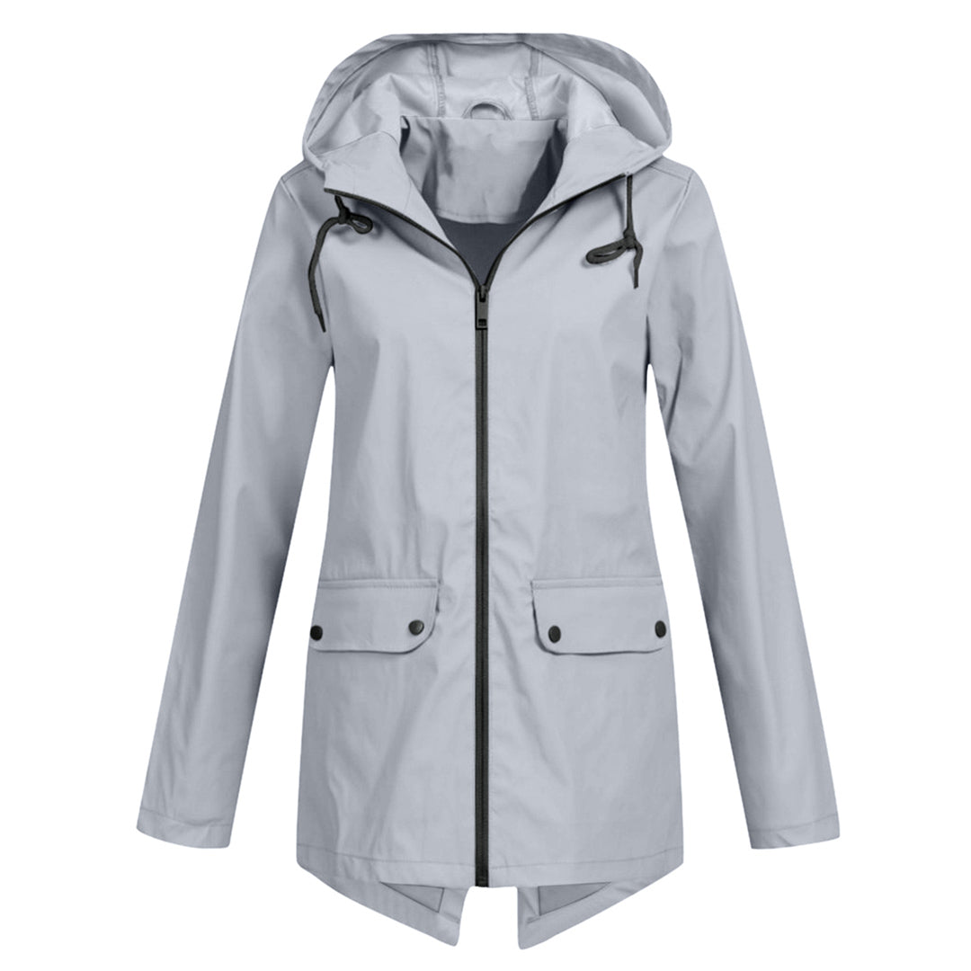Women's Rain Jacket With Hood - Fashinoza