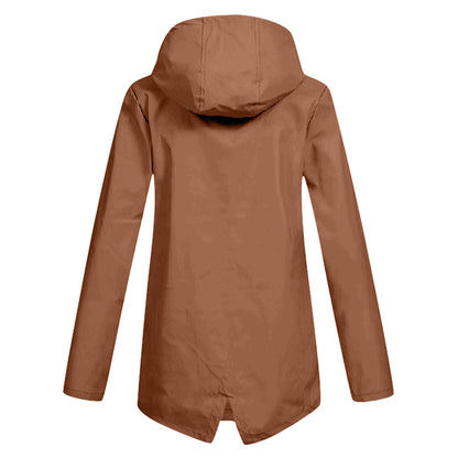 Women's Waterproof Mid-Length Zipper Jacket