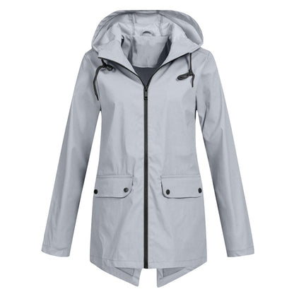 Women's Waterproof Windbreaker Jacket Lightweight Hooded