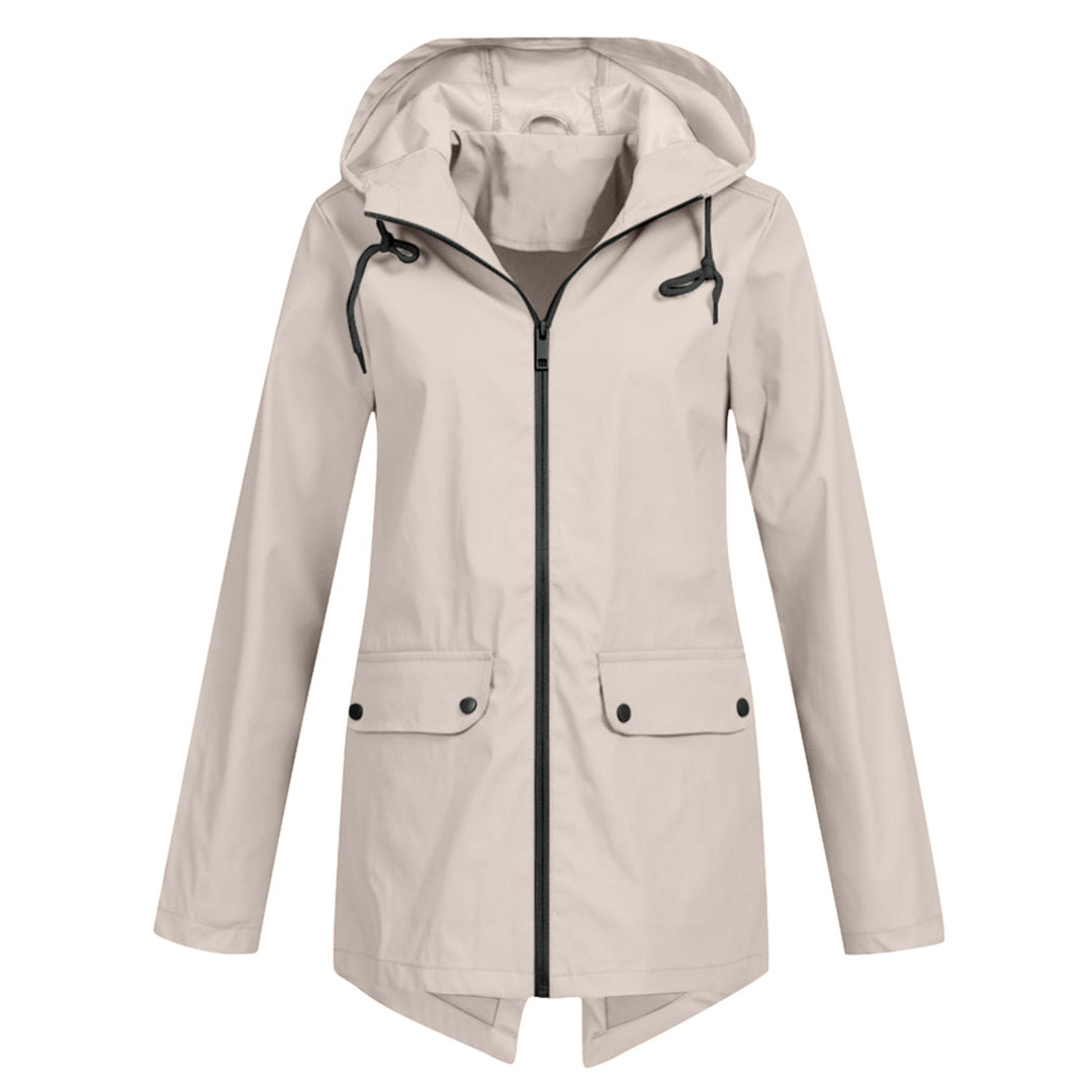 Women's Waterproof Mid-Length Zipper Jacket
