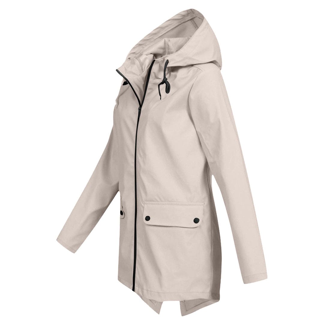 Women's Waterproof Windbreaker Jacket Lightweight Hooded - Fashinoza