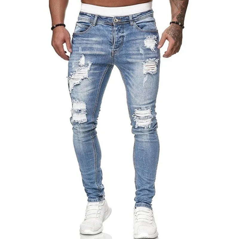 Men's Slim Fit Skinny Jeans Dark Denim