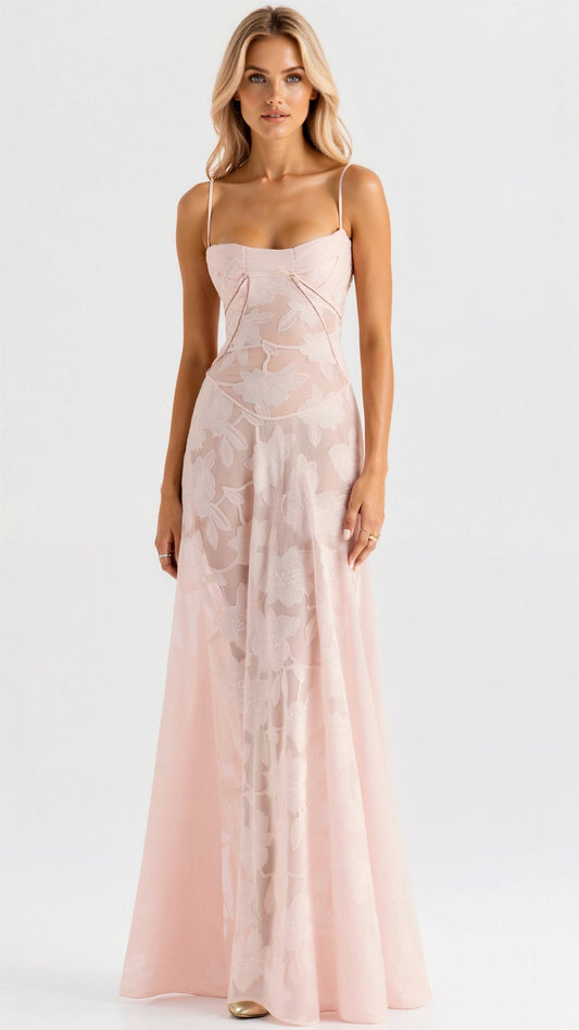 Evelyn | Women Wedding Guest Bustier Maxi Dress