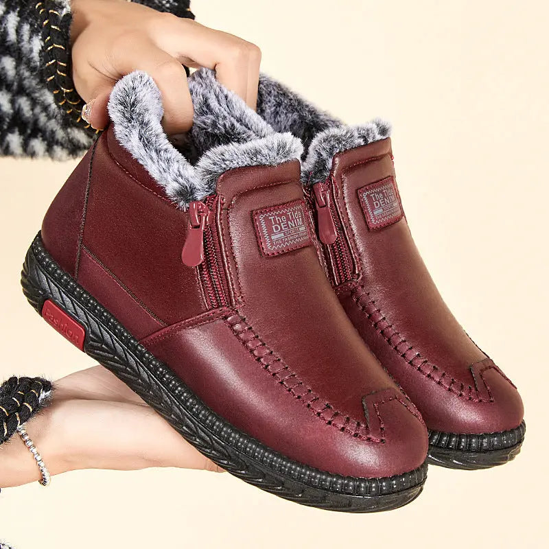 Faux Fur Ankle Boots for Women – Stylish & Warm