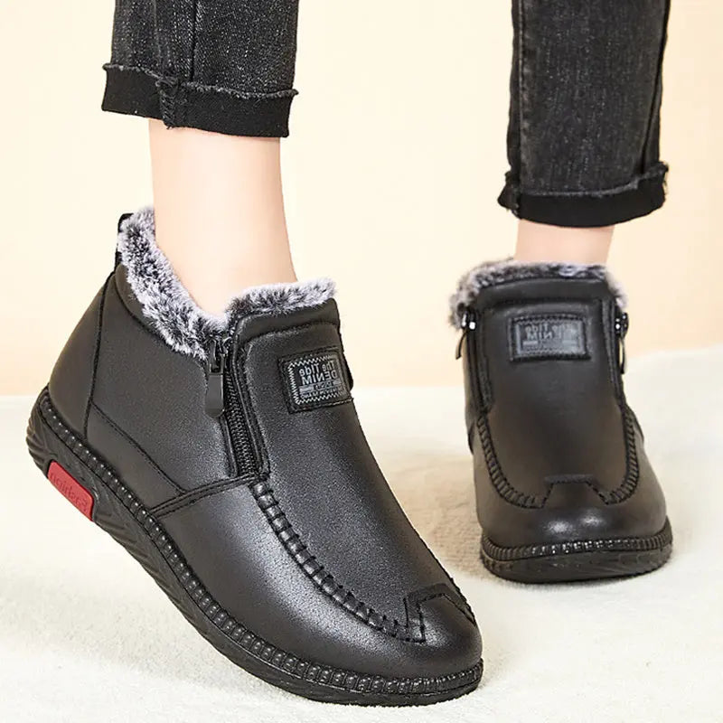 Faux Fur Ankle Boots for Women – Stylish & Warm