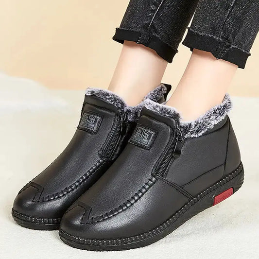 Women's Faux Fur Ankle Boots Warm - 
Fashinoza