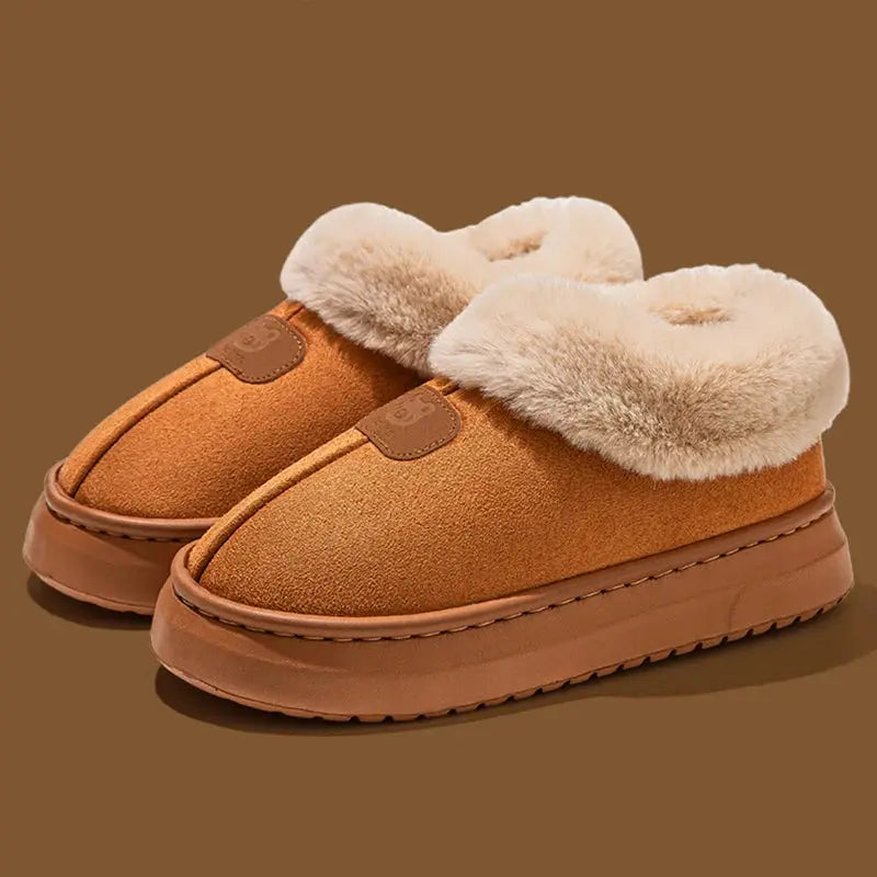Women's Faux Fur Platform Snow Boots - 
Fashinoza