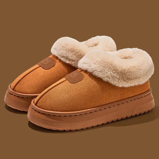 Women's Faux Fur Platform Snow Boots - 
Fashinoza