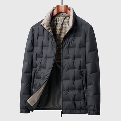 Men's Down Jacket Lightweight Insulated Water-Resistant Black