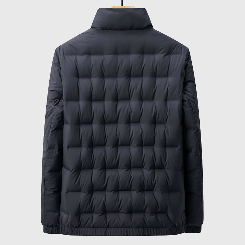 Men's Down Jacket Lightweight Insulated Water-Resistant Black