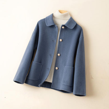 Women's Relaxed Fit Collared Jacket Cozy Design - 
Fashinoza