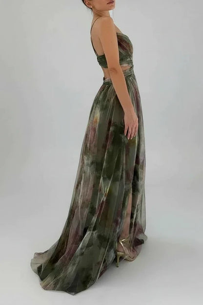 Women's Floral Maxi Dress A-Line Style