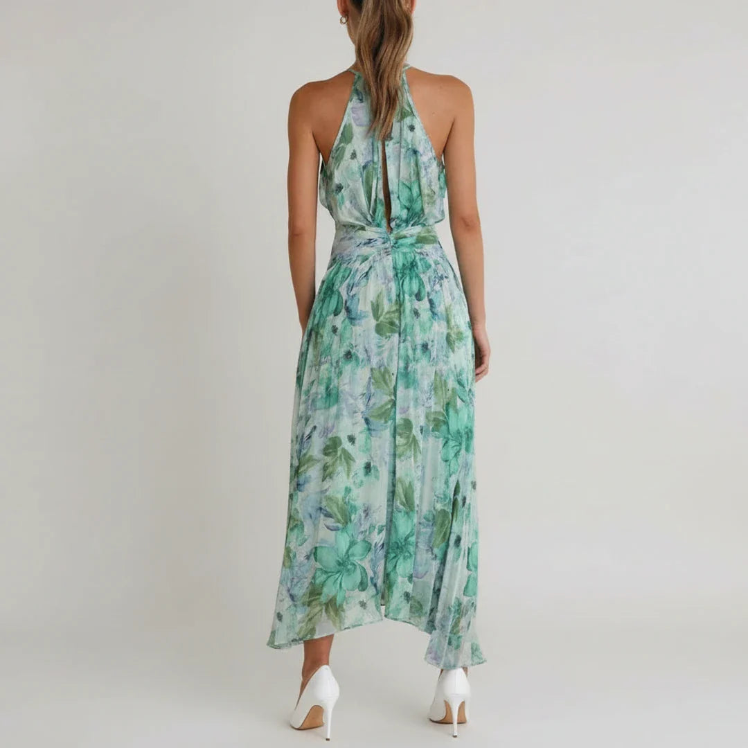 Women's Floral A-Line Maxi Dress