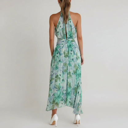Women's Floral A-Line Maxi Dress