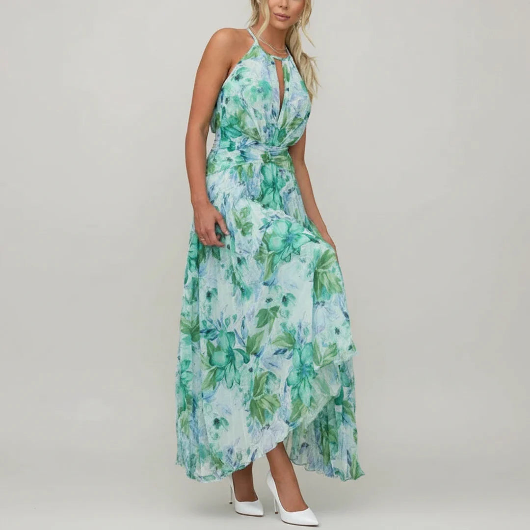 Women's Floral A-Line Maxi Dress