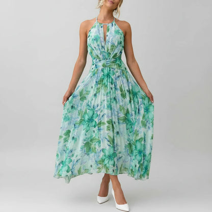 Women's Floral A-Line Maxi Dress