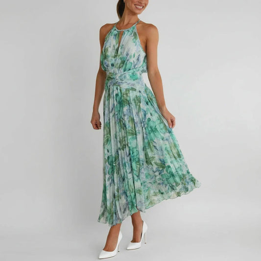 Women's Floral A-Line Maxi Dress - Fashinoza