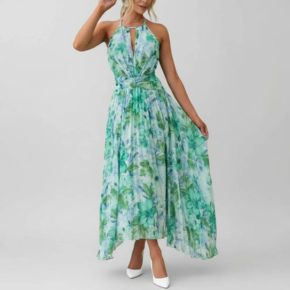 Women's Floral A-Line Maxi Dress
