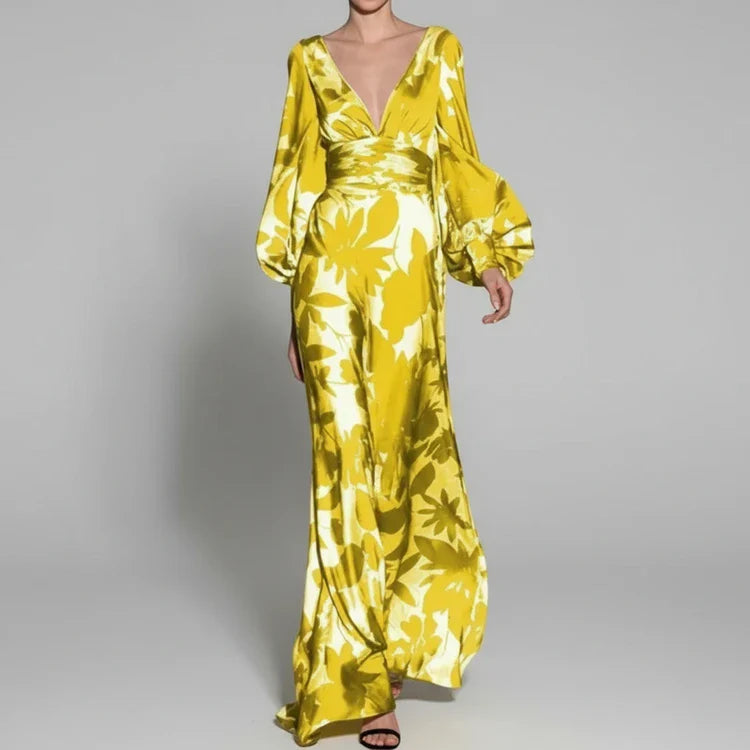 Women's Floral Maxi Evening Dress