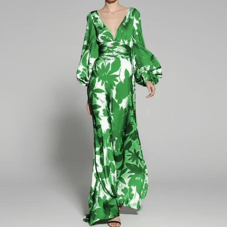 Women's Floral Maxi Evening Dress