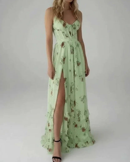 Women's Maxi Dress Floral Spaghetti Strap