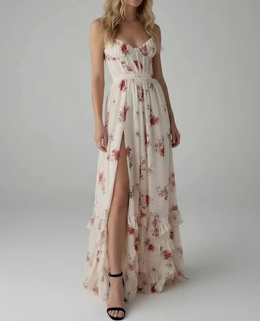 Women's Maxi Dress Floral Spaghetti Strap