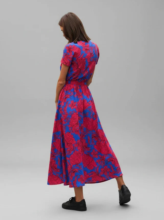 Women's Floral Midi Wrap Dress