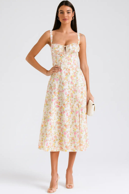 Women's Floral Maxi Dress Comfortable - 
Fashinoza
