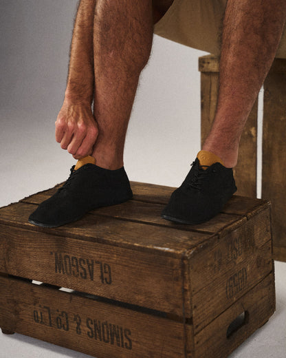 Men's Slip On Shoes Knit Low Lace Detail