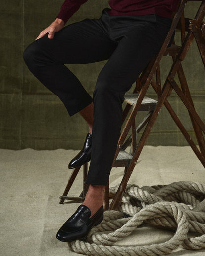 Men's Slip-On Dress Shoes Strap Detail Leather