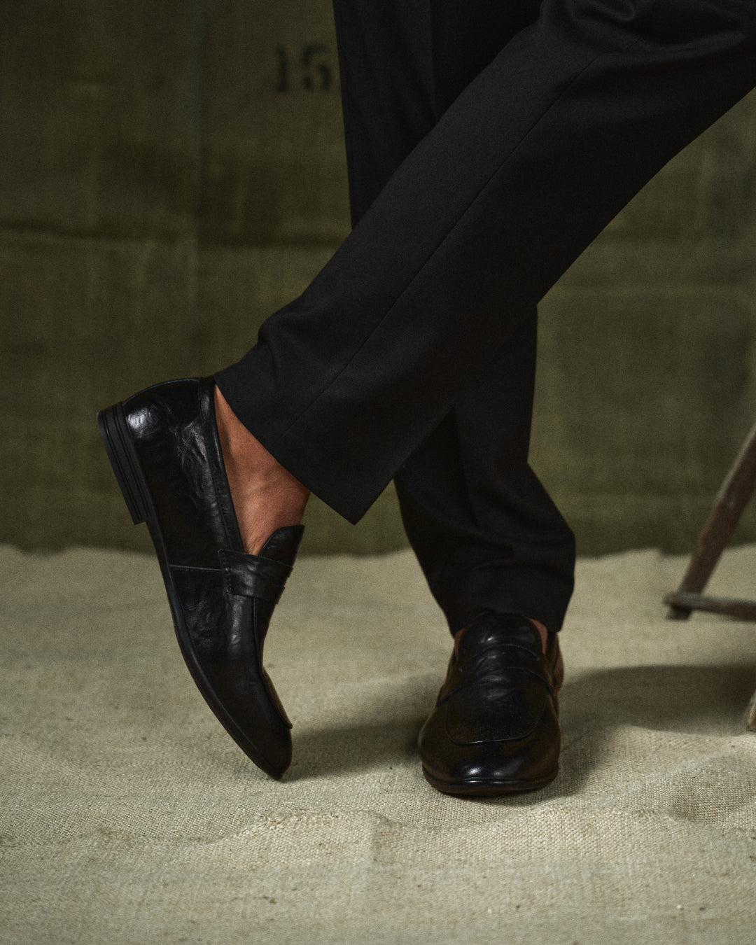 Men's Slip-On Dress Shoes Strap Detail Leather