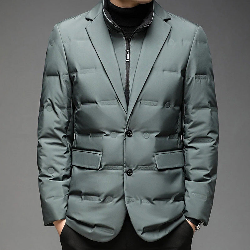 Men's Down Insulated Waterproof Winter Jacket - Fashinoza