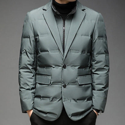 Men's Down Insulated Waterproof Winter Jacket - Fashinoza
