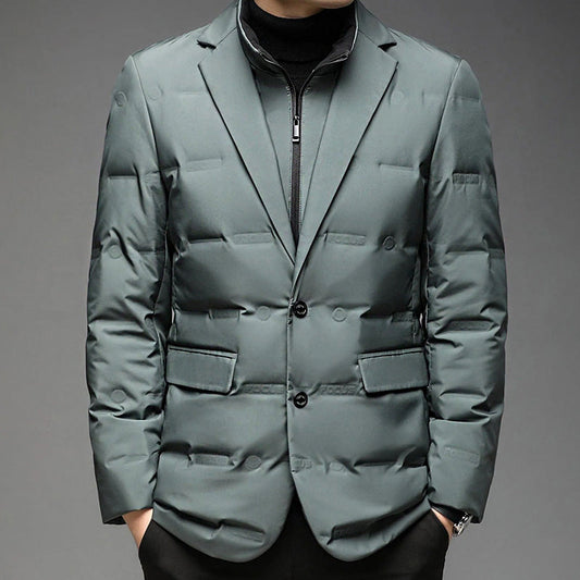 Men's Down Insulated Waterproof Winter Jacket - Fashinoza