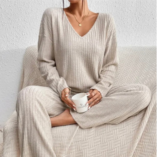 Women's Knitted 2-Piece Set - Fashinoza