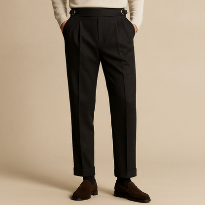 Hensley Men's High Waist Wool Pants