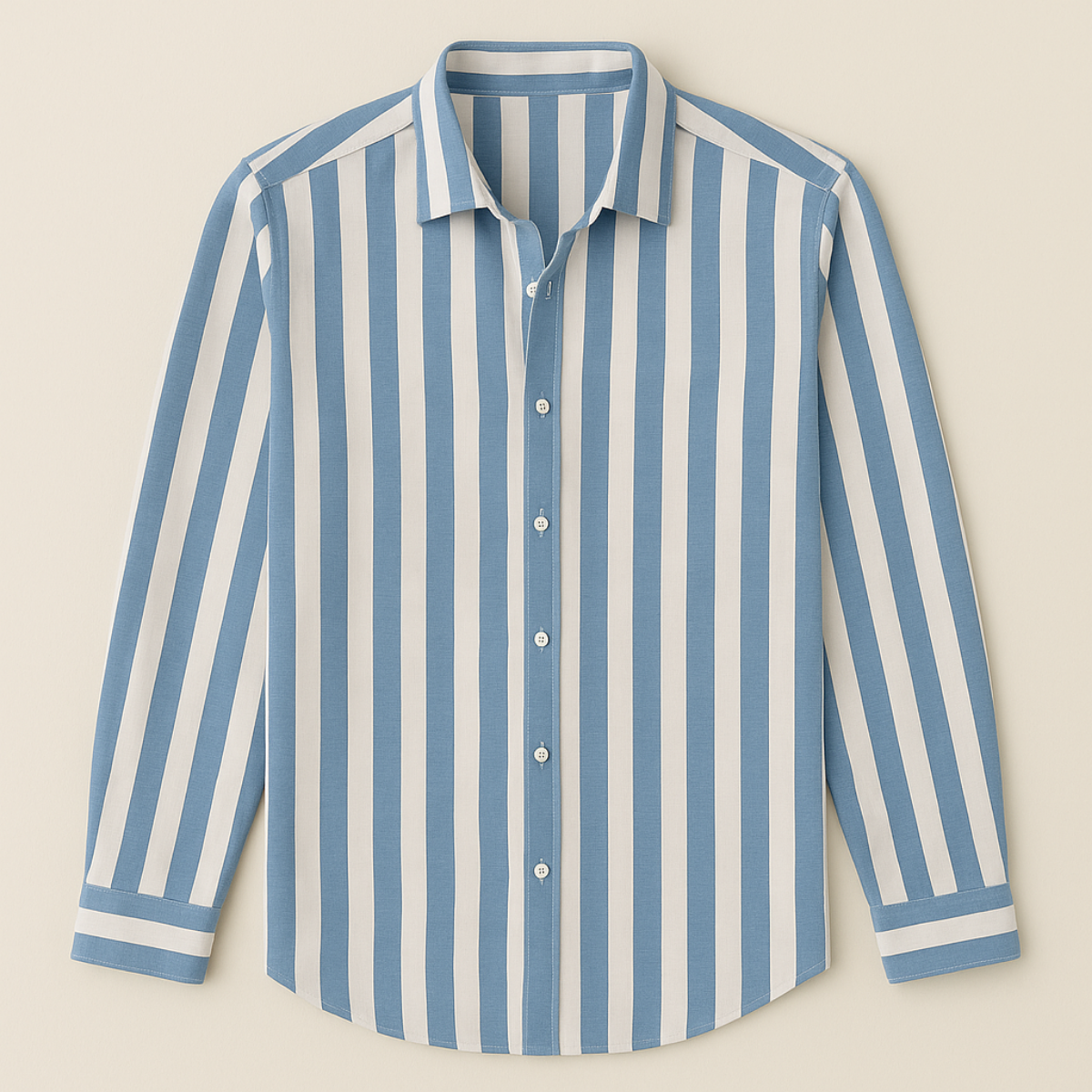 Men's Linen Stripe Dress Shirt