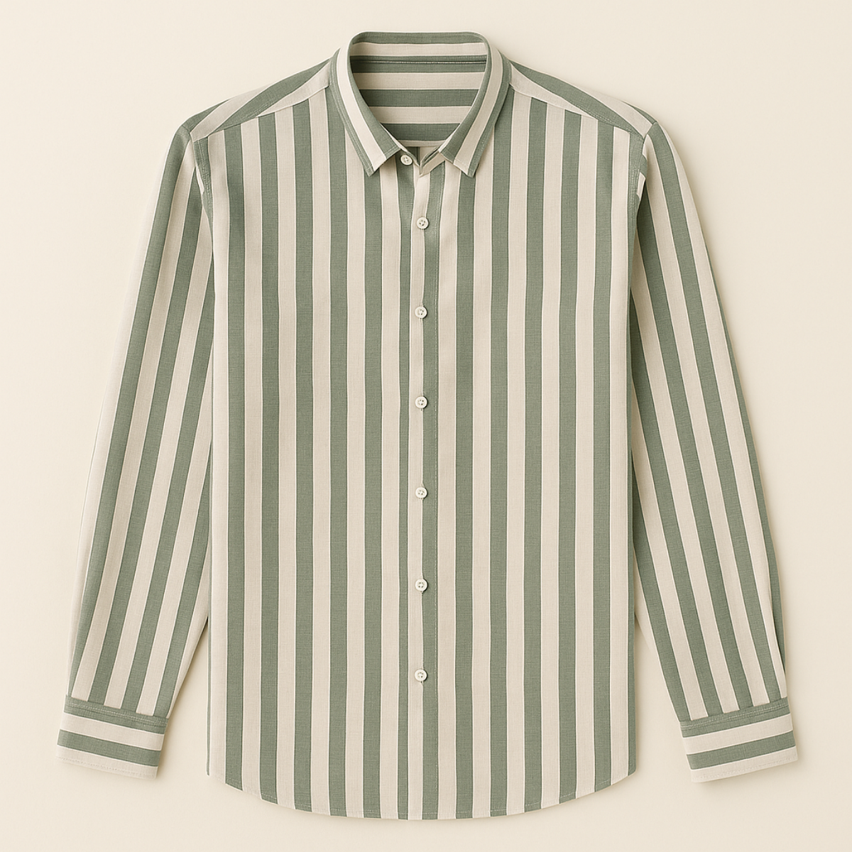 Men's Linen Stripe Dress Shirt