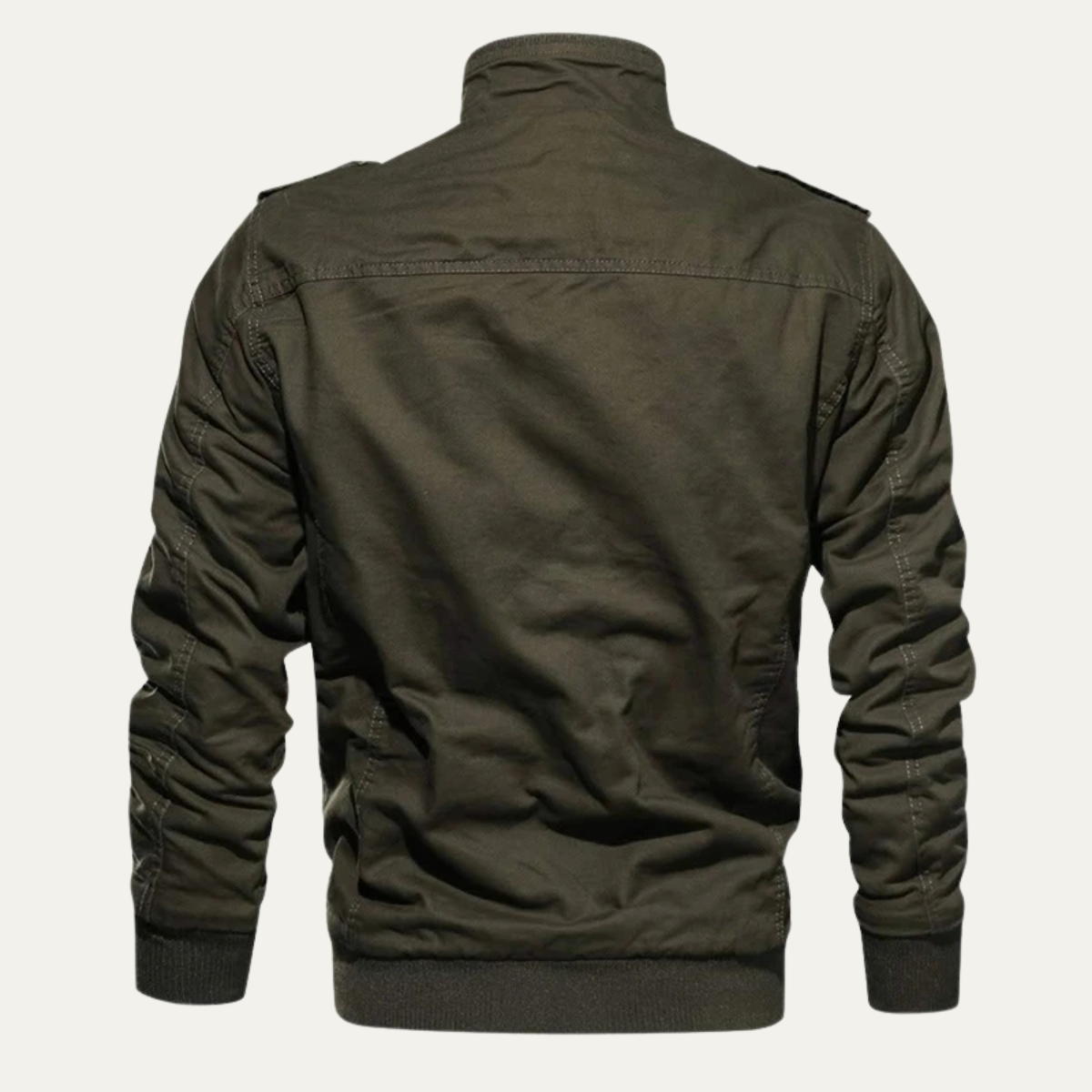 Mens Thermal Military Jacket Fleece Lined Zip Up