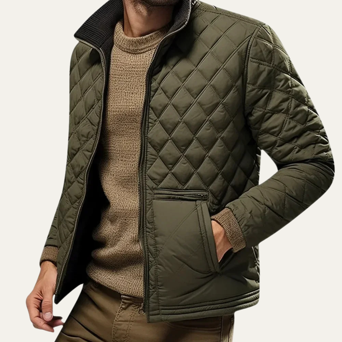 Men's Vintage Quilted Puffer Jacket