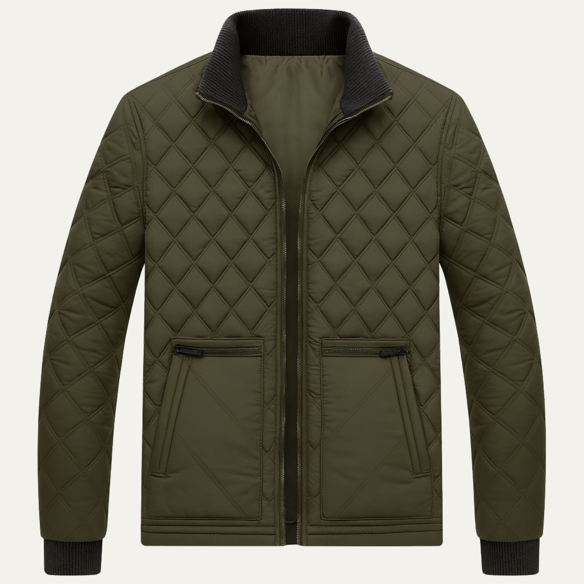 Men's Vintage Quilted Puffer Jacket - Fashinoza