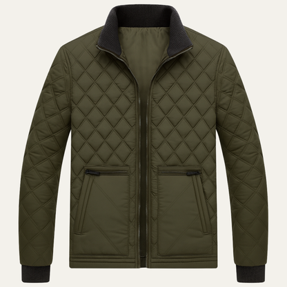 Men's Vintage Quilted Puffer Jacket - Fashinoza