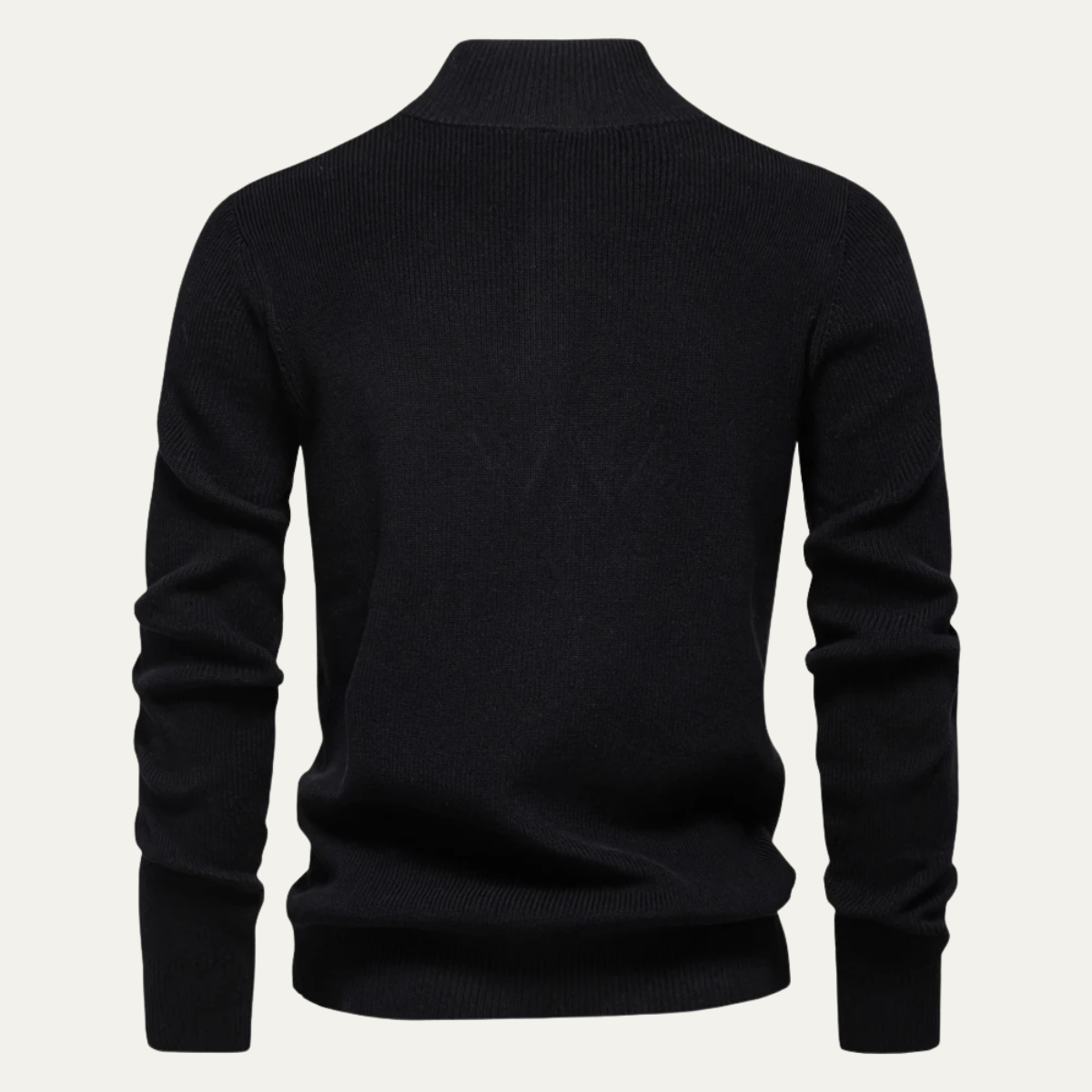 Bergamo Men's Mock Neck Knit Sweater Button Collar