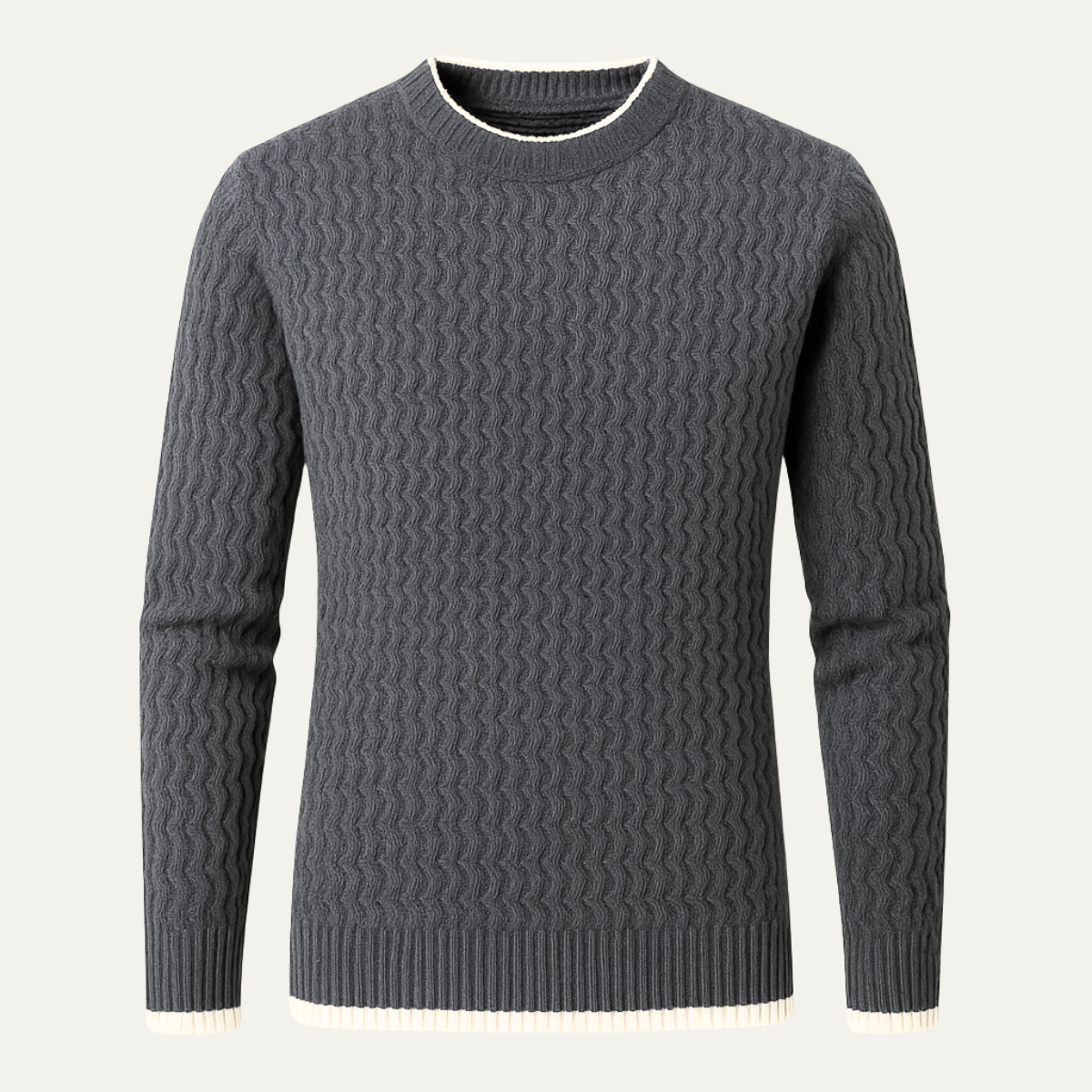 Men's Slim Fit Knit Sweater O Neck Casual Pullover - Fashinoza
