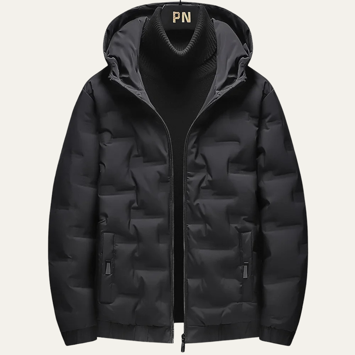 Men's Insulated Ski Jacket Warm Black