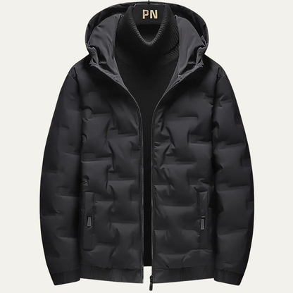 Men's Insulated Ski Jacket Warm Black