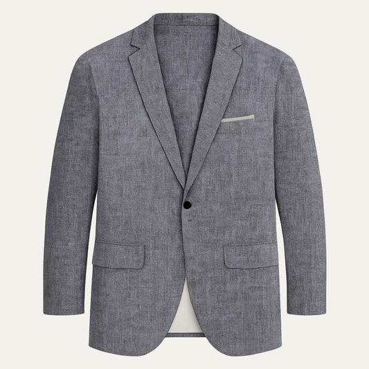 Mandello Men's Linen Blazer Jacket Slim Fit Lightweight - Fashinoza
