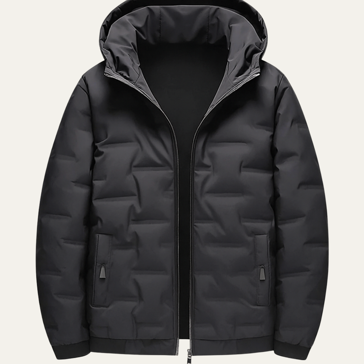 Men's Insulated Ski Jacket Warm Black - Fashinoza