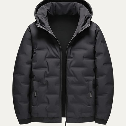 Men's Insulated Ski Jacket Warm Black - Fashinoza