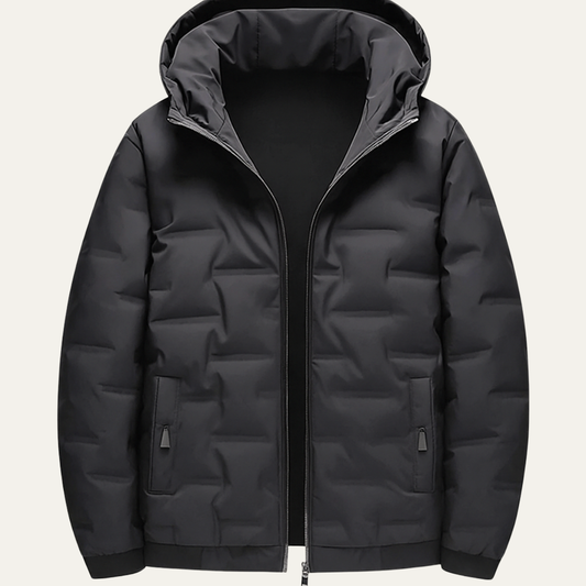 Men's Insulated Ski Jacket Warm Black - Fashinoza